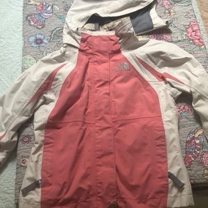 Light khaki and pink Girls Northface